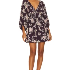 FREE PEOPLE ROBE COURTE PORTIA Black Cherry