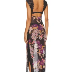 FREE PEOPLE ROBE SUDDENLY FINE Black Combo -Ravis Mode Soldes Boutique FREE WD2624 V3