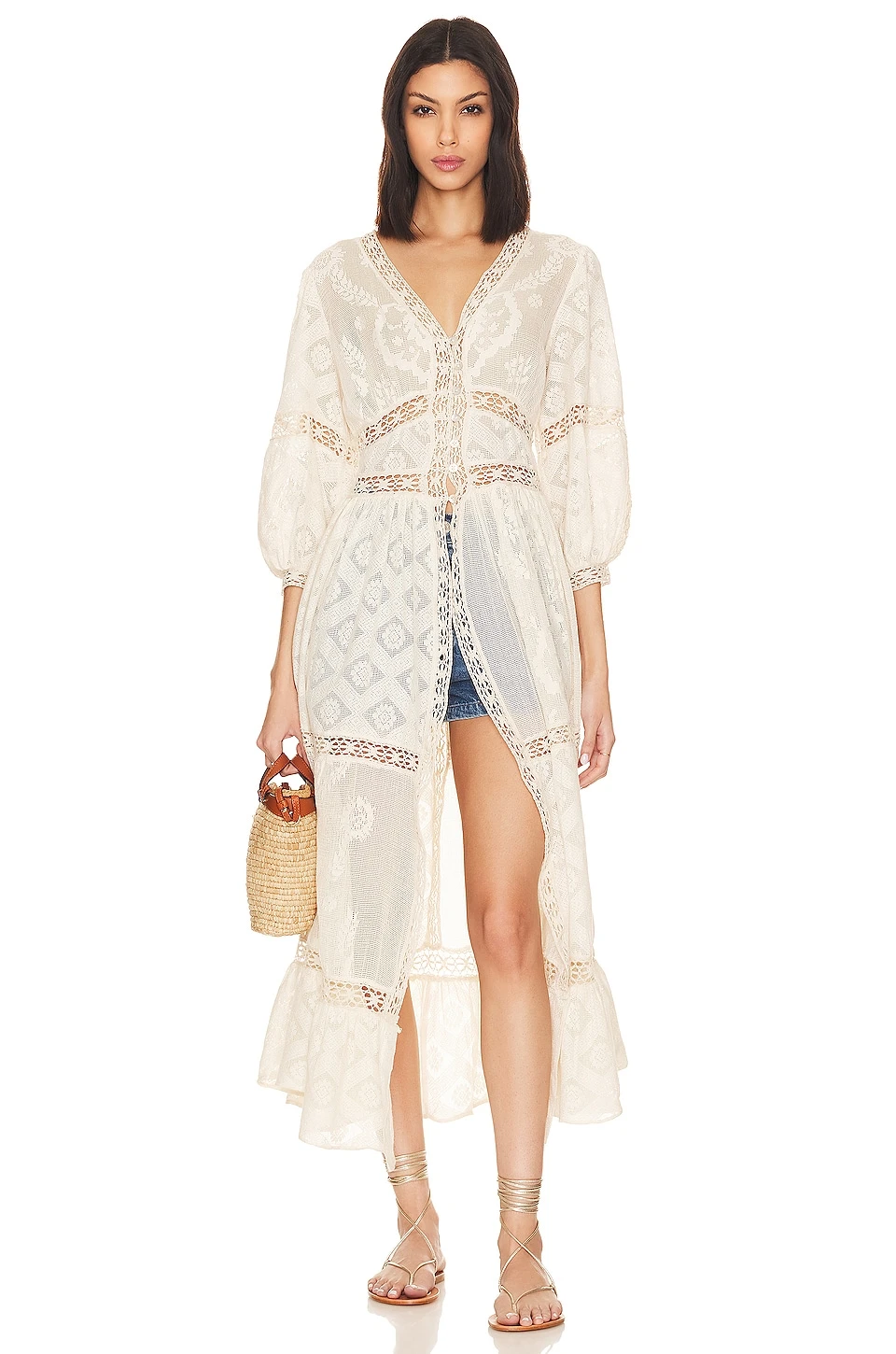 FREE PEOPLE See Me At Sunset Robe Tea 1 FREE PEOPLE See Me At Sunset Robe Tea