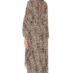GOOD AMERICAN Always Fits Plisse Goddess Robe Good Leopard -Ravis Mode Soldes Boutique GAME WD15 V7