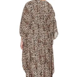 GOOD AMERICAN Always Fits Plisse Goddess Robe Good Leopard -Ravis Mode Soldes Boutique GAME WD15 V8