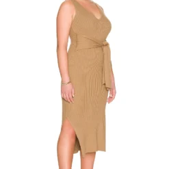 GOOD AMERICAN ROBE BELTED Taupe001 -Ravis Mode Soldes Boutique GAME WD3 V4