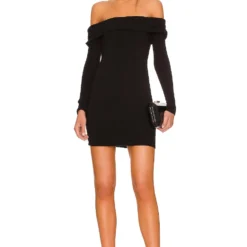 ROBE COURTE SUPERSOFT OFF SHOULDER Black