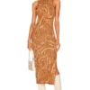 ROBE MI-LONGUE PALOMA Cinnamon