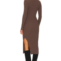 ROBE MI-LONGUE MILLER Bark -Ravis Mode Soldes Boutique HEAR WD301 V3