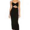 ROBE MI-LONGUE TROPICANO Black