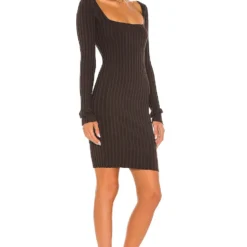 Helmut Lang ROBE COURTE STRAP Charred Umber -Ravis Mode Soldes Boutique HLNR WD13 V3