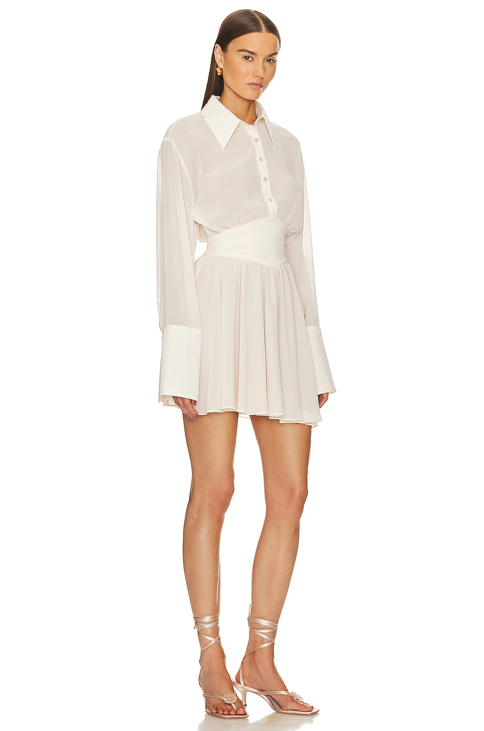ROBE SHEER MINI Cream 2 ROBE SHEER MINI Cream – Image 2