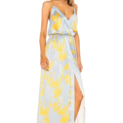 ROBE MAXI MAREENA Blue Feather 4 ROBE MAXI MAREENA Blue Feather -Ravis Mode Soldes Boutique HOOF WD217 V2