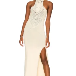 ROBE MAILLE CROCHET ANNELI Ivory