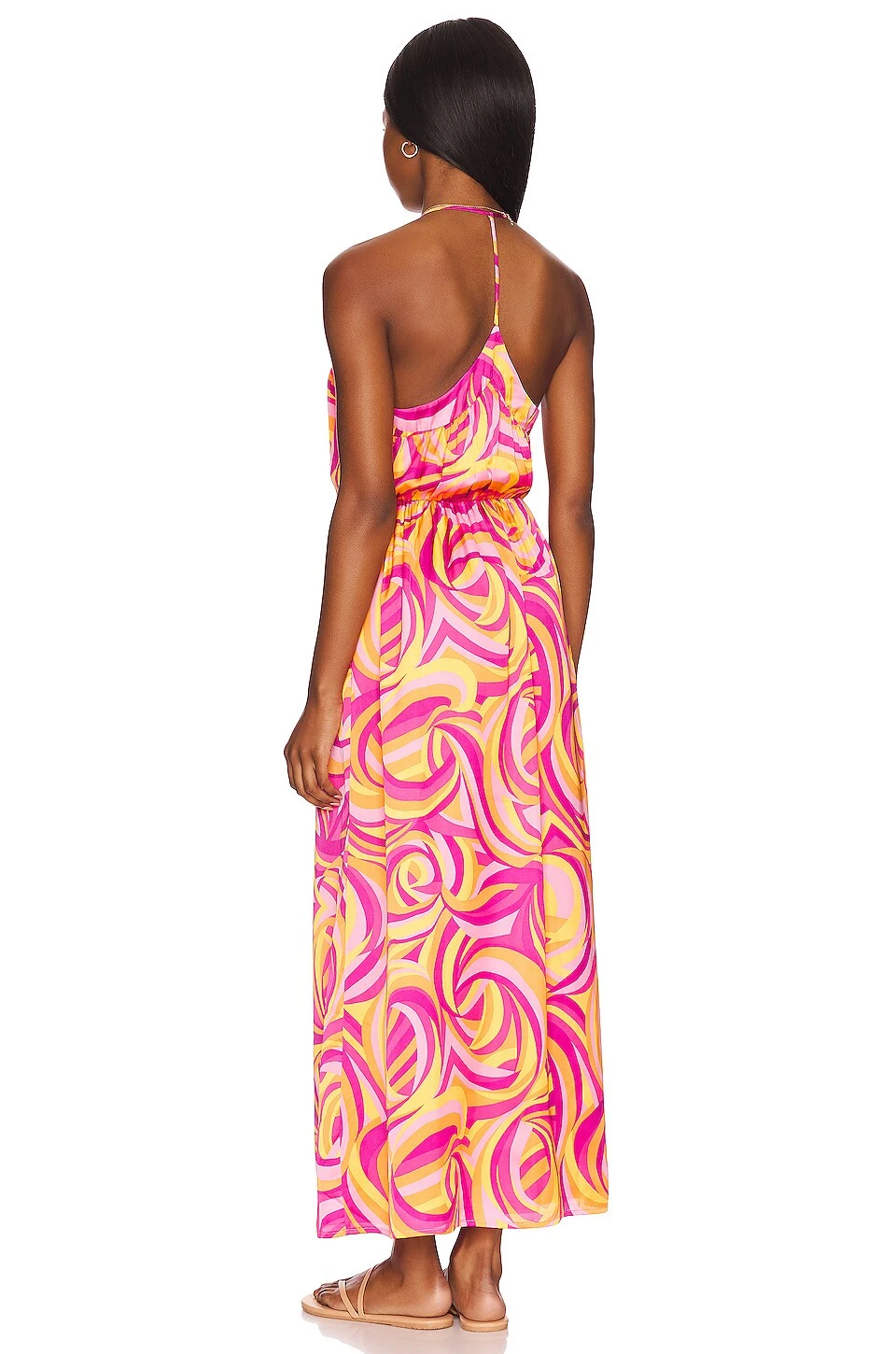 ROBE MAREENA Pink Swirl Print 3 ROBE MAREENA Pink Swirl Print – Image 3