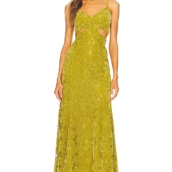 ROBE MAXI FRANCIA Chartreuse Green