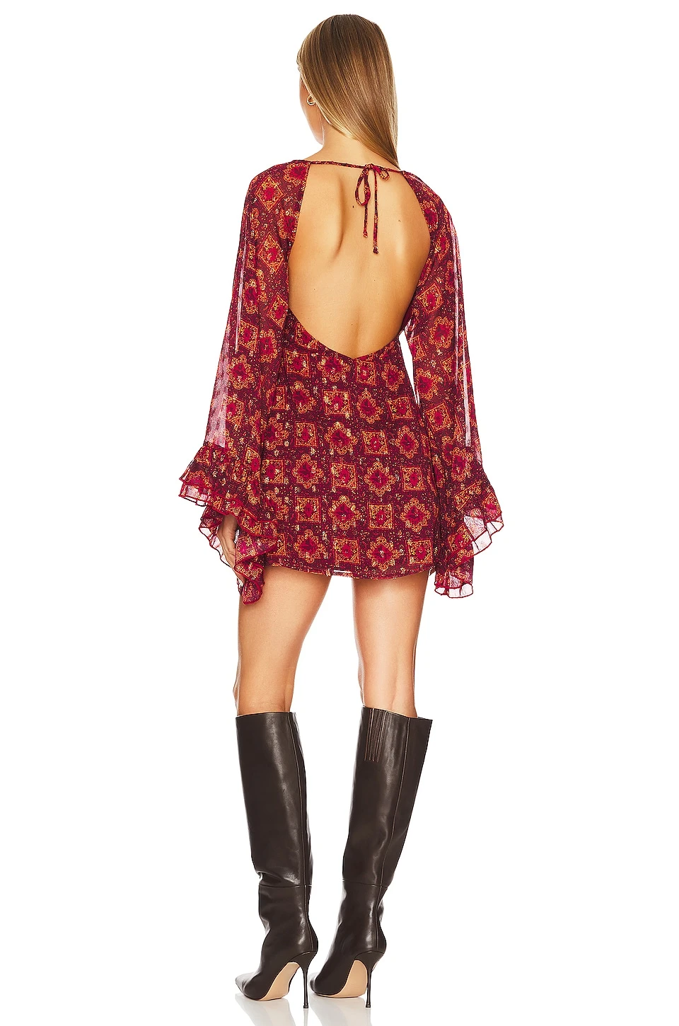 ROBE COURTE PAULA Pink Multi 3 ROBE COURTE PAULA Pink Multi – Image 3