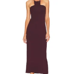 ROBE MAXI KHOURY Burgundy
