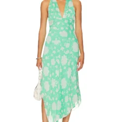 ROBE INGRID Green & Ivory Floral