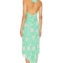 ROBE INGRID Green & Ivory Floral -Ravis Mode Soldes Boutique HOOF WD991 V3