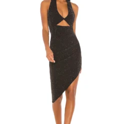ROBE ASYMÉTRIQUE BRIELLE Stardust Black