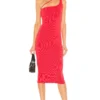 ROBE MI-LONGUE NIALL Two Tone Red