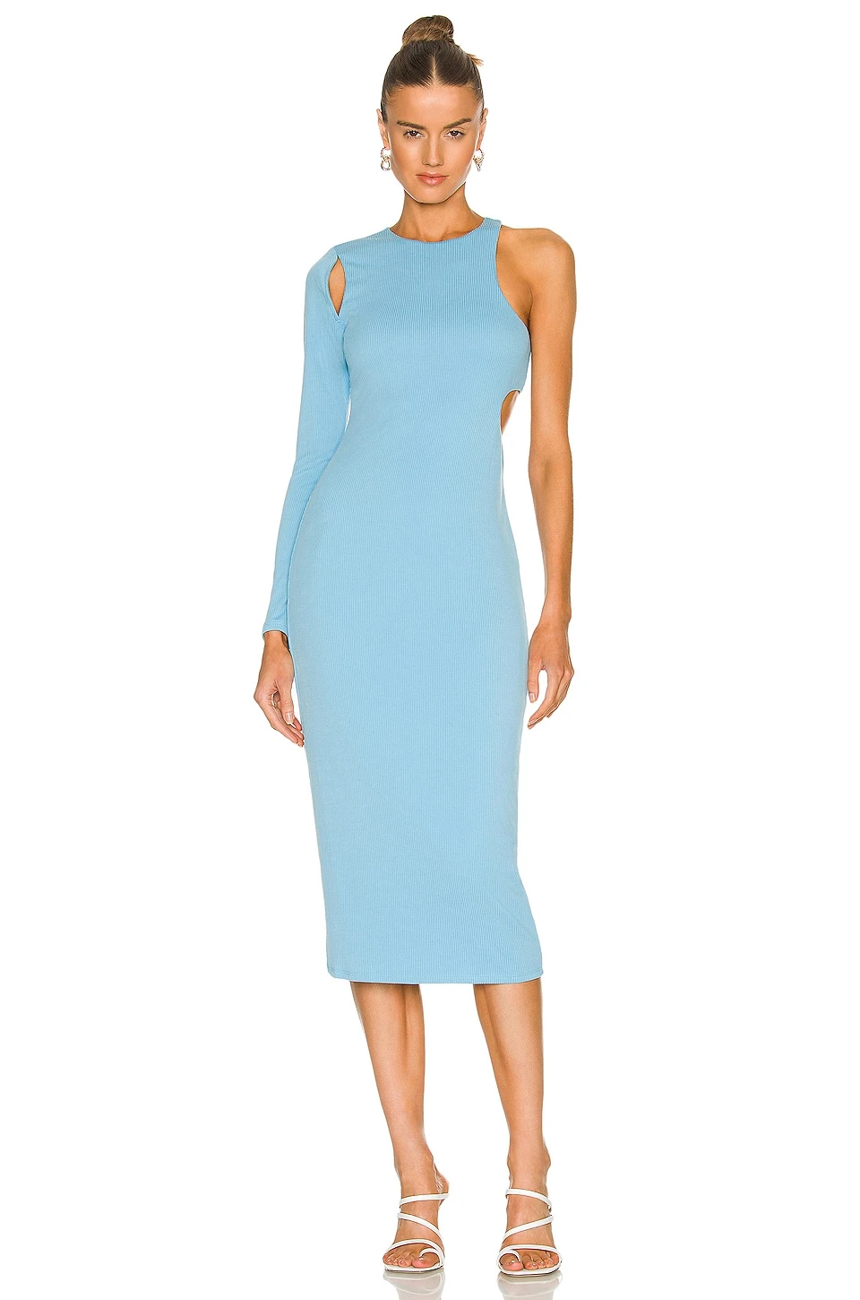 ROBE MI-LONGUE JOELLE Cyan Blue 1 ROBE MI-LONGUE JOELLE Cyan Blue
