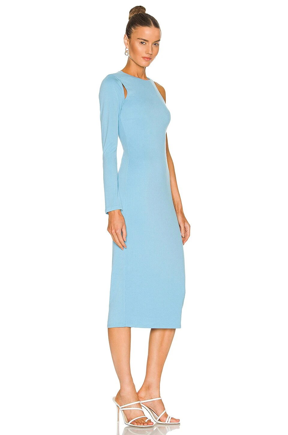 ROBE MI-LONGUE JOELLE Cyan Blue 2 ROBE MI-LONGUE JOELLE Cyan Blue – Image 2