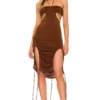 ROBE MI-LONGUE JOLENE Cocoa Brown