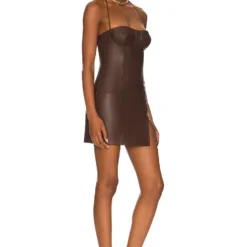 ROBE COURTE BLAKE Dark Brown -Ravis Mode Soldes Boutique HURR WD589 V2
