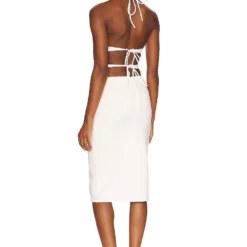 ROBE MI-LONGUE SILVANA White 7 ROBE MI-LONGUE SILVANA White -Ravis Mode Soldes Boutique HURR WD605 V3