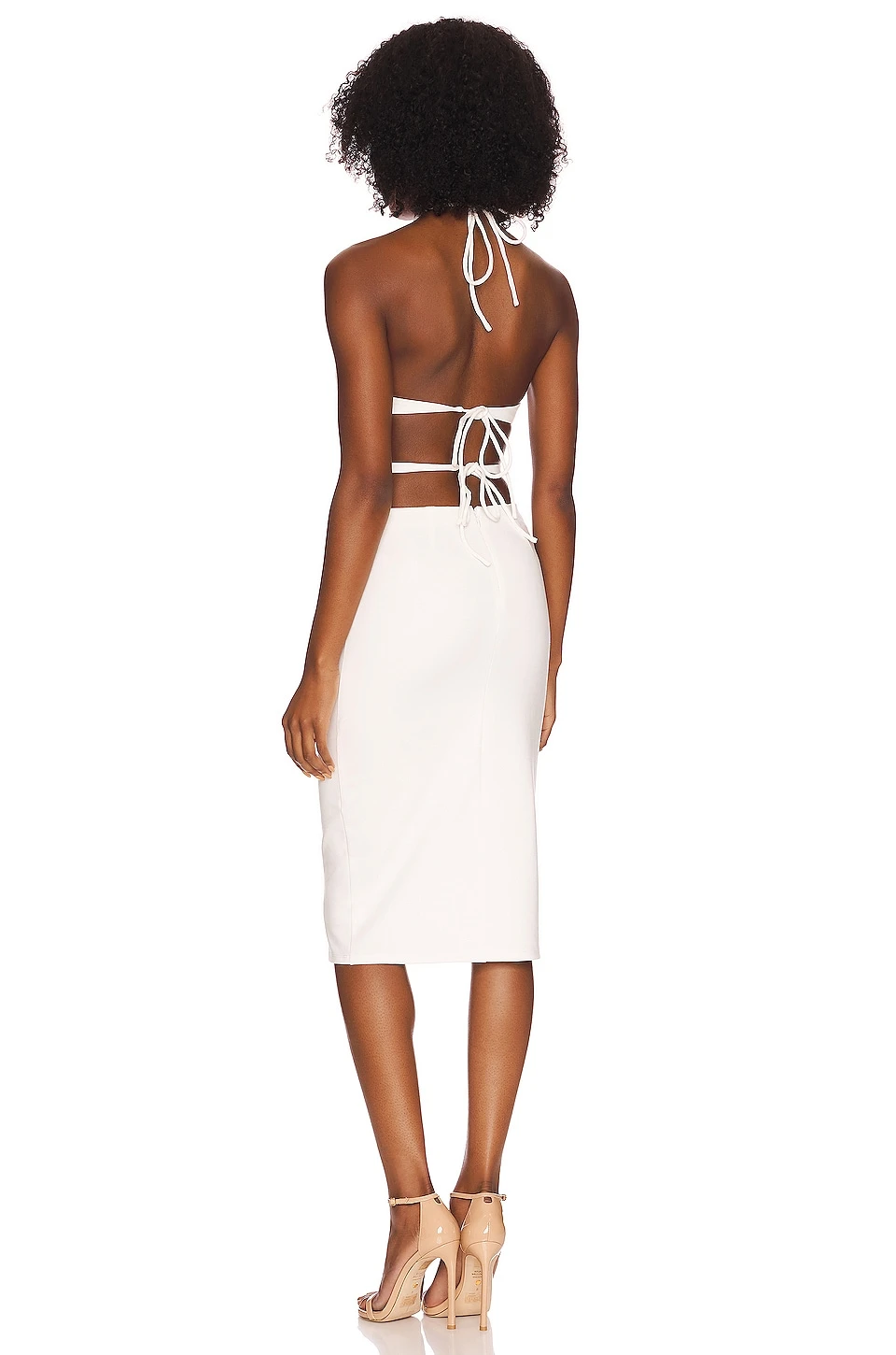 ROBE MI-LONGUE SILVANA White 3 ROBE MI-LONGUE SILVANA White – Image 3