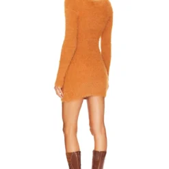 ROBE NESSA Camel Brown -Ravis Mode Soldes Boutique HURR WD630 V3