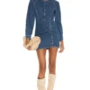 IRO ROBE LENAY Authentic Blue Denim