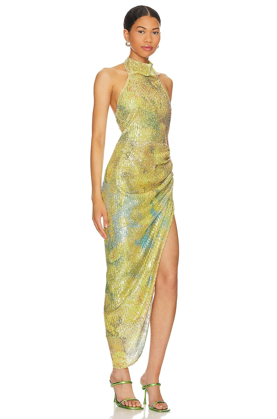 ROBE MARISSA Lima Green 2 ROBE MARISSA Lima Green – Image 2