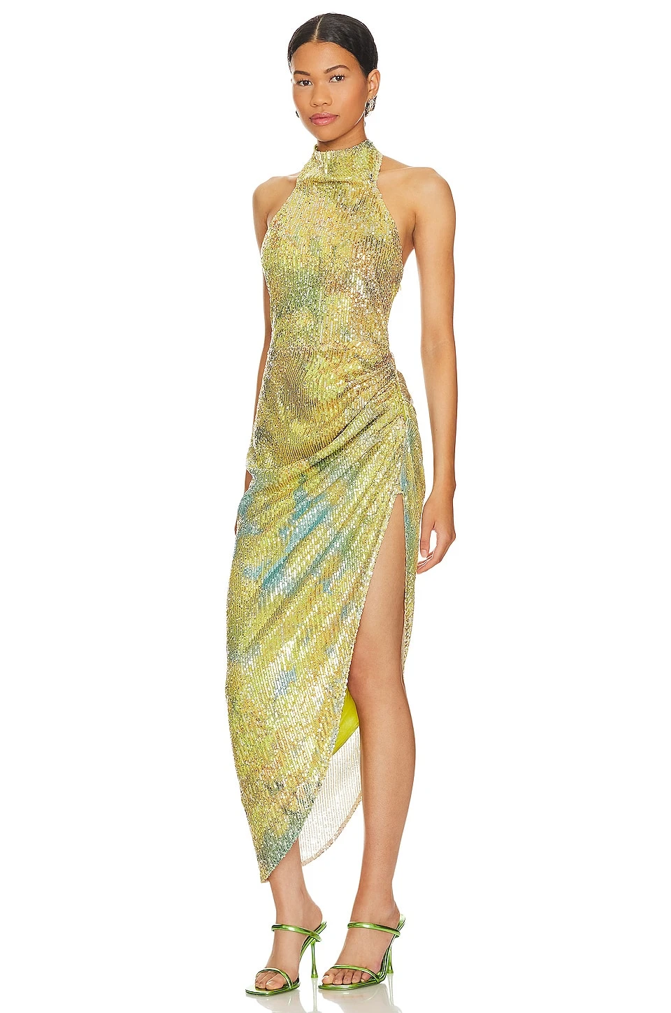 ROBE MARISSA Lima Green 3 ROBE MARISSA Lima Green – Image 3