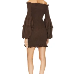 ROBE KARLIE Chocolate 5 ROBE KARLIE Chocolate -Ravis Mode Soldes Boutique JDIR WD28 V3