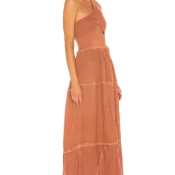 ROBE MAXI IBERIAN Rust -Ravis Mode Soldes Boutique JENS WD465 V2