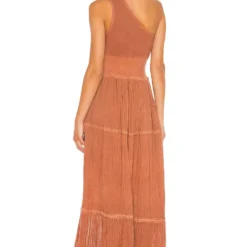 ROBE MAXI IBERIAN Rust -Ravis Mode Soldes Boutique JENS WD465 V3