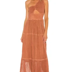 ROBE MAXI IBERIAN Rust -Ravis Mode Soldes Boutique JENS WD465 V4
