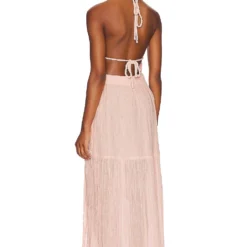 ROBE MAXI ALTAIR Peach -Ravis Mode Soldes Boutique JENS WD549 V3