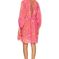 ROBE COURTE GARDEN PARTY Dragonfruit -Ravis Mode Soldes Boutique JENS WD561 V3