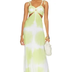 ROBE HAZEL Neon Green Shibori