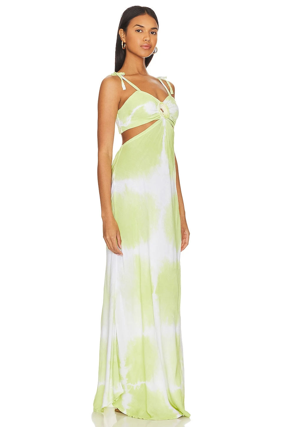 ROBE HAZEL Neon Green Shibori 2 ROBE HAZEL Neon Green Shibori – Image 2