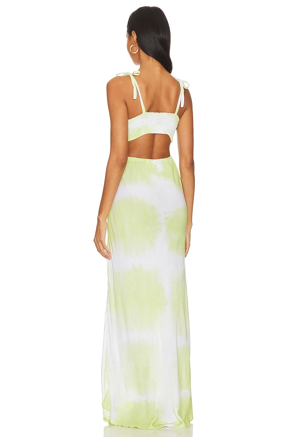 ROBE HAZEL Neon Green Shibori 3 ROBE HAZEL Neon Green Shibori – Image 3