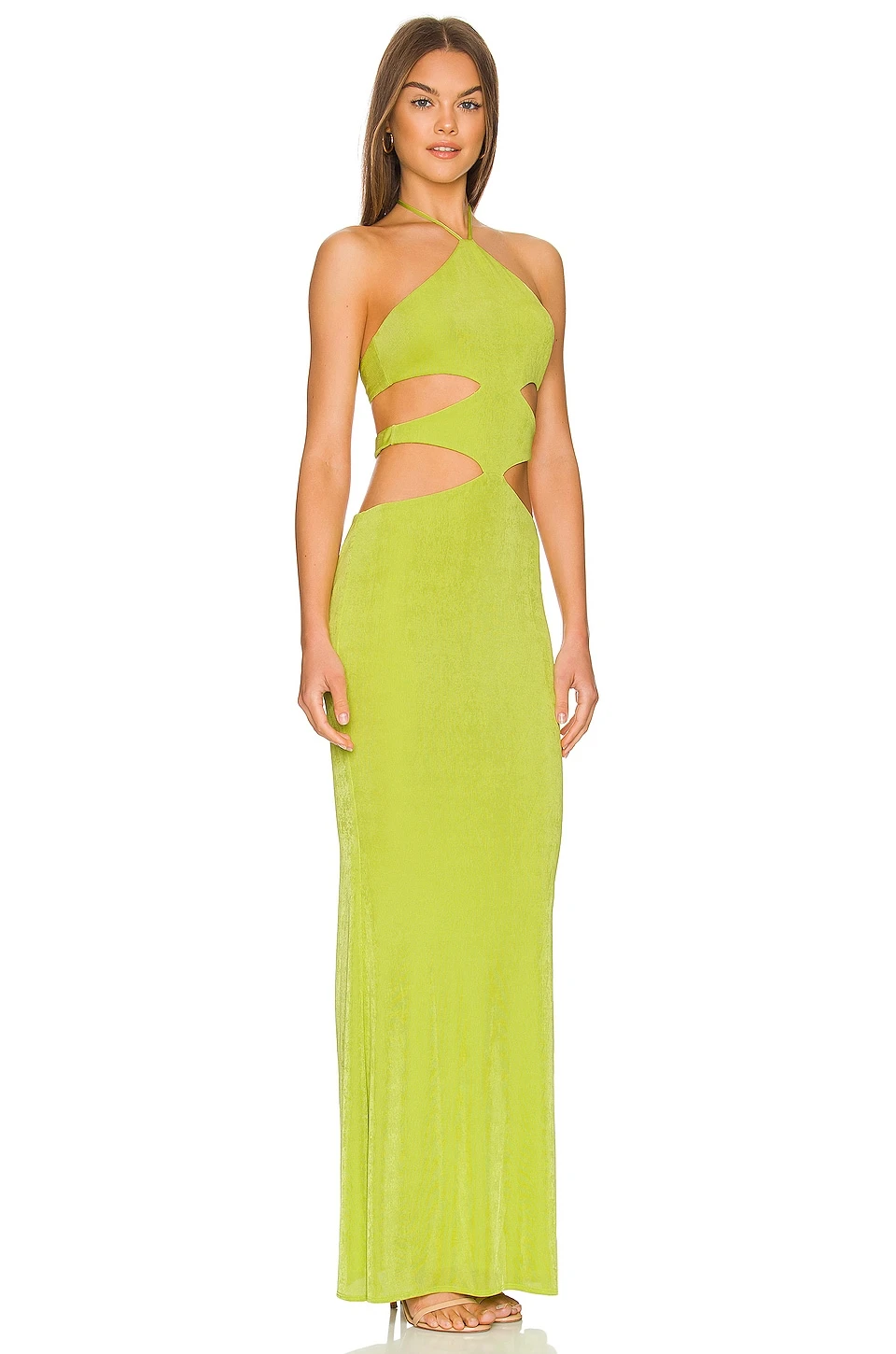 ROBE DE SOIRÉE SLOANE Chartreuse 2 ROBE DE SOIRÉE SLOANE Chartreuse – Image 2