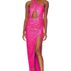 ROBE DE SOIRÉE MIKA Fuchsia Floral