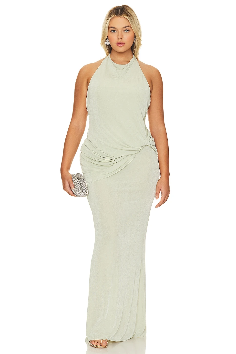 ROBE DE SOIRÉE LEYLA Sage 2 ROBE DE SOIRÉE LEYLA Sage – Image 2