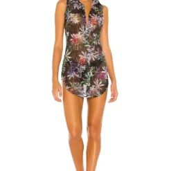 ROBE COURTE MESH Black