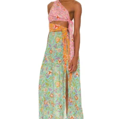 ROBE MI-LONGUE Botanical Print -Ravis Mode Soldes Boutique LBER WD7 V3