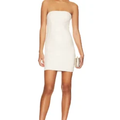 ROBE COURTE LUCA VEGAN LEATHER Taupe -Ravis Mode Soldes Boutique LBLR WD23 V1