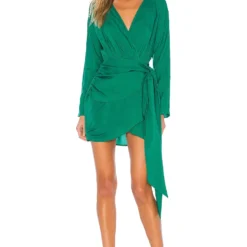 ROBE COURTE LORRIANA Green 11 ROBE COURTE LORRIANA Green -Ravis Mode Soldes Boutique LCDE WD372 V1 1