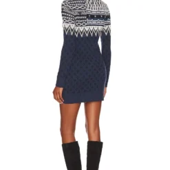 ROBE ADKINS Navy Multi -Ravis Mode Soldes Boutique LCDE WD707 V3