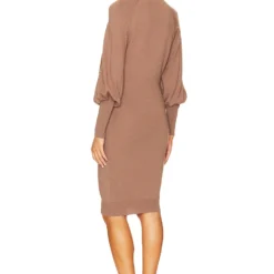 ROBE JEN Taupe -Ravis Mode Soldes Boutique LCDE WD713 V3